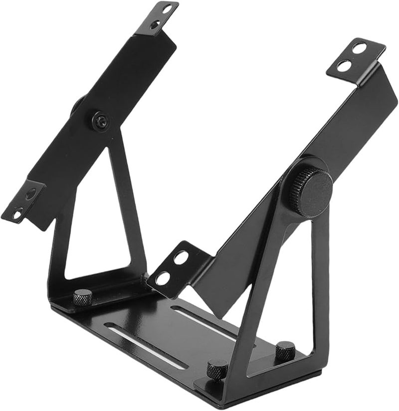 Black Aluminum Alloy 360 Degree Pivoting Desk Fan Mount Bracket for PC Computer Cooling black - Image 3